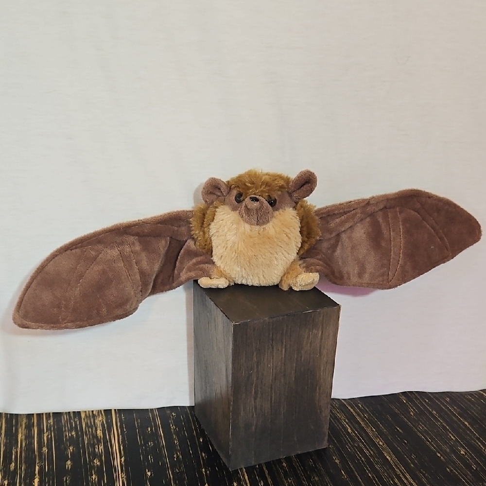 Brown Stuffed Bat Toy